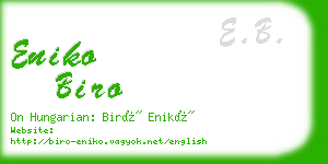 eniko biro business card